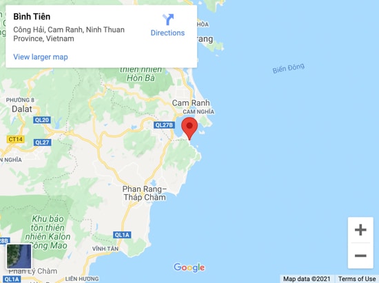 Bản đồ cung đường Bình Tiên Vĩnh Hy
