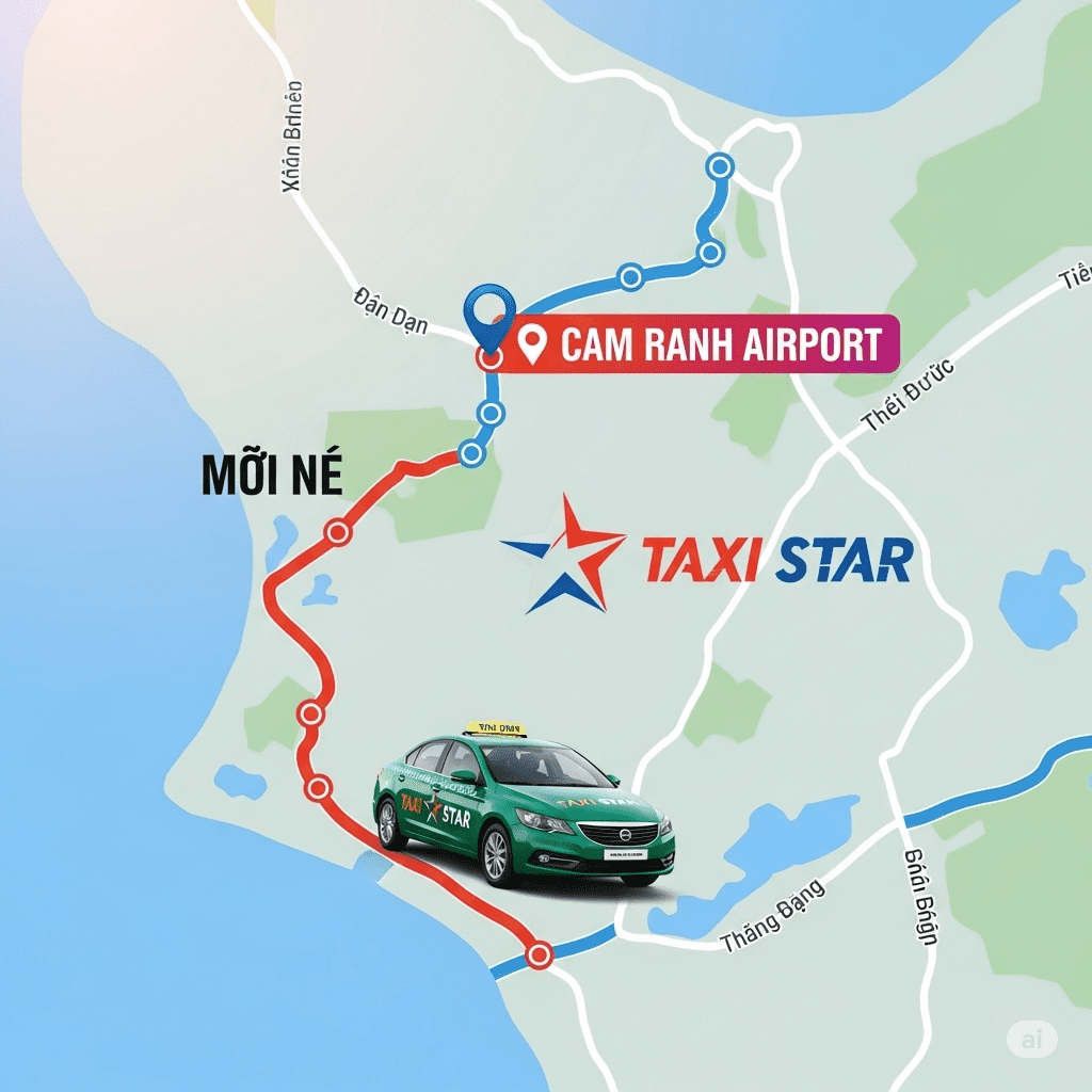 Taxi Mũi Né đi sân bay Cam Ranh giá rẻ, đưa đón tận nơi, xe đời mới