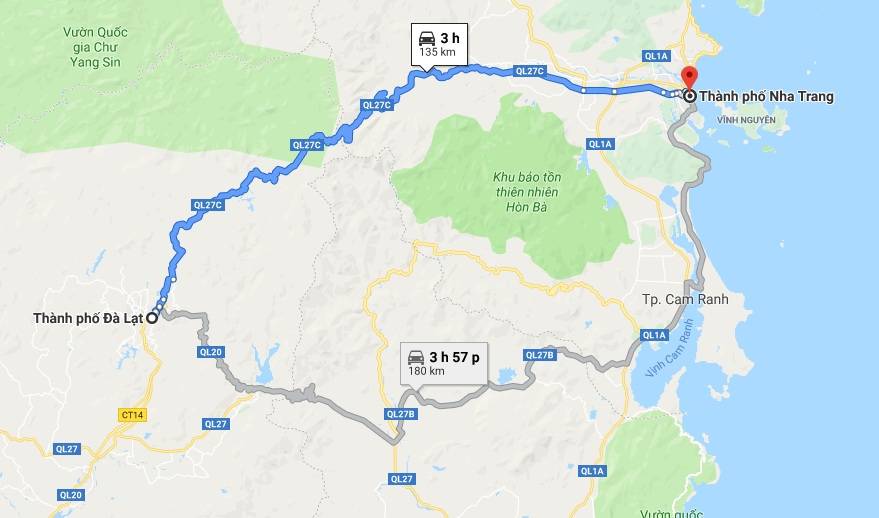 Xe taxi Đà Lạt đi Nha Trang nhanh chóng, giá rẻ