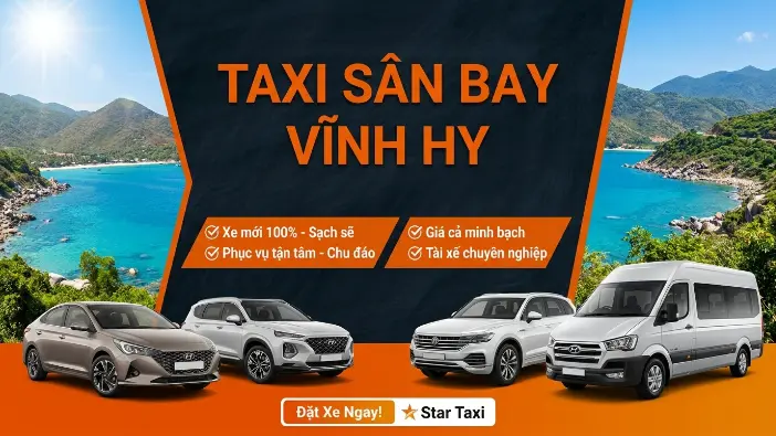 Taxi sân bay Vĩnh Hy xe 4 chỗ, 7 chỗ, Carnival, 16 chỗ, limousine