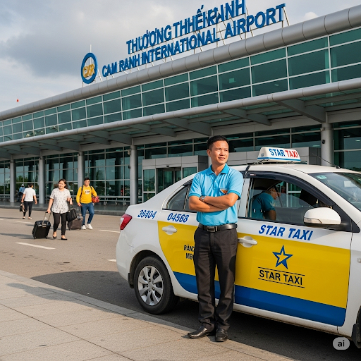 Taxi Star đón khách tại sân bay Cam Ranh đi Ninh Thuận