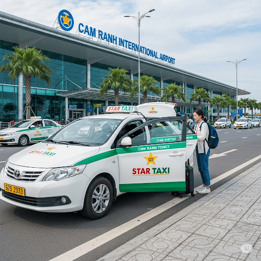 Taxi Star đón khách tại sân bay Cam Ranh