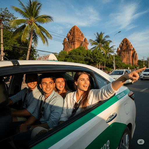 Kinh nghiệm đặt taxi đi Tháp Chàm tiết kiệm cho nhóm bạn và gia đình