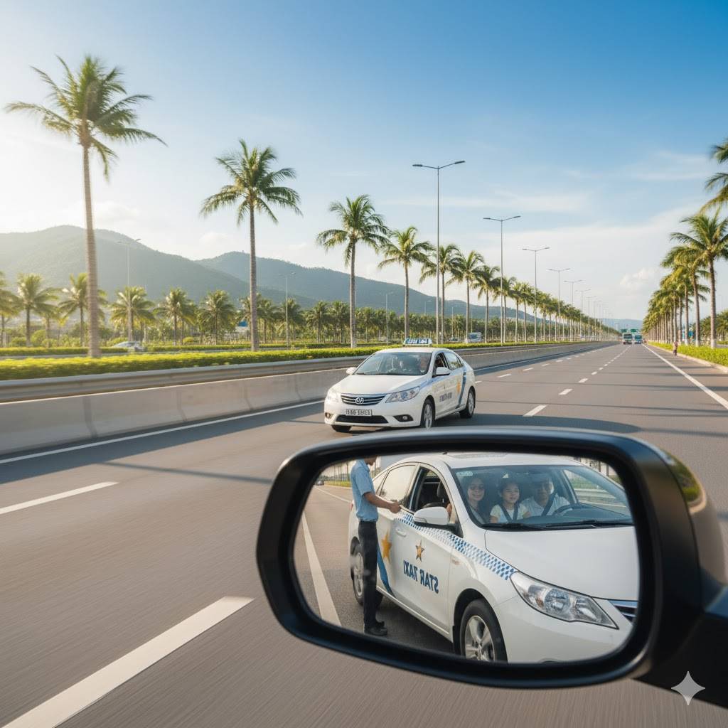 Xe 4 chỗ Taxi Star đưa đón khách từ sân bay Tân Sơn Nhất đi Hồ Tràm, tiết kiệm và tiện lợi