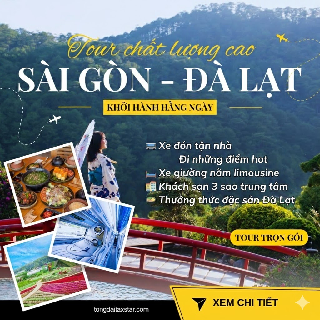 xe sài gòn đi đà lạt từ taxi star