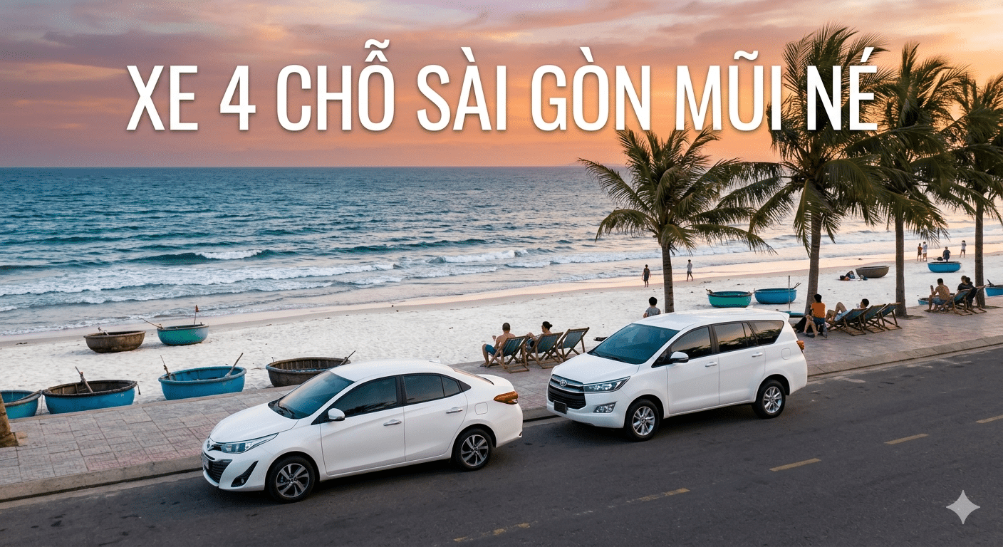 Xe 4 chỗ Sài Gòn Mũi Né an toàn, giá tốt mỗi ngày.