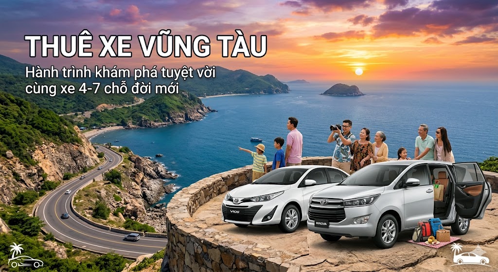 Thuê xe Vũng Tàu giá rẻ, xe riêng cao cấp