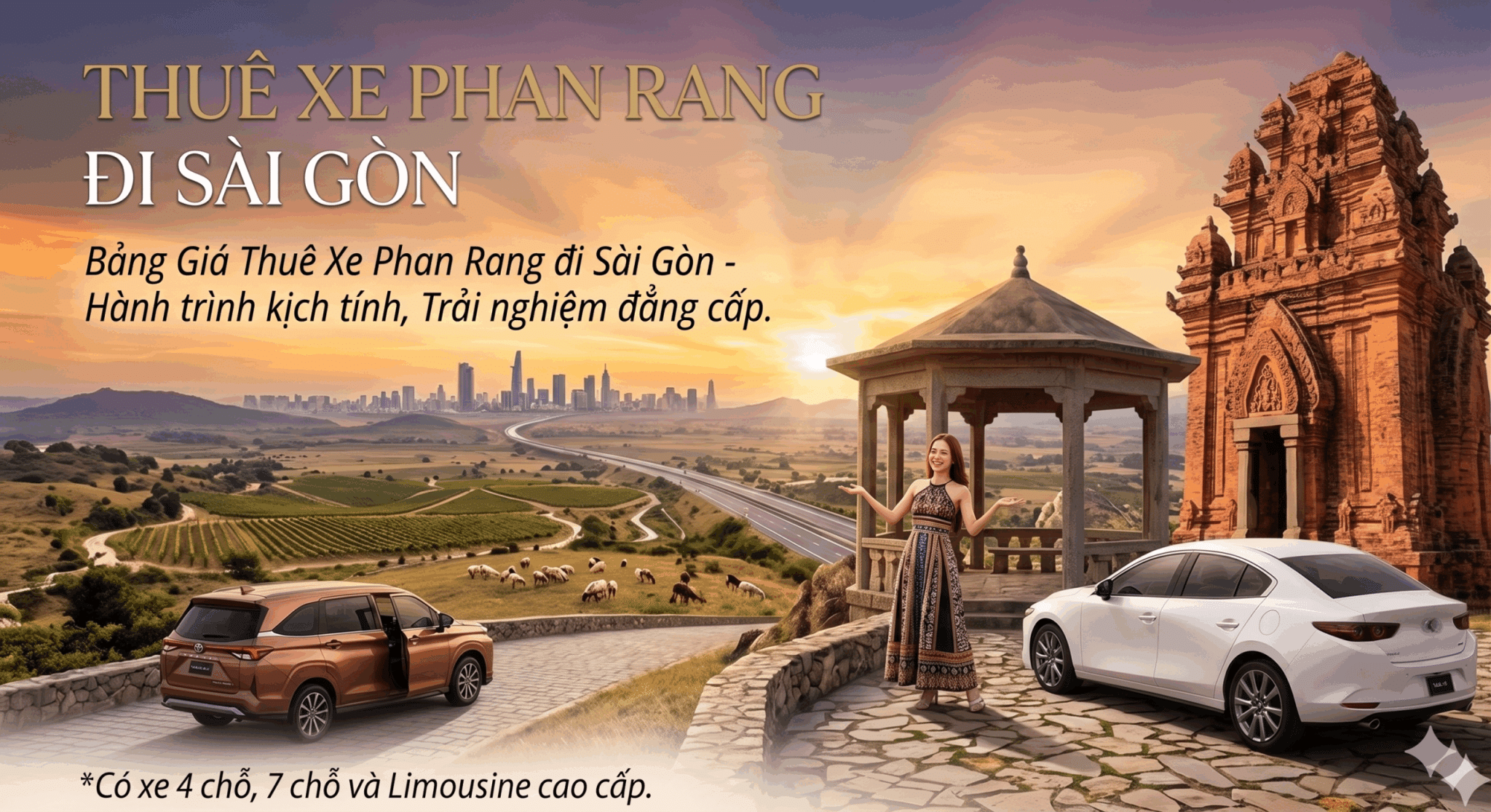 Bảng giá thuê xe Phan Rang đi Sài Gòn mới nhất