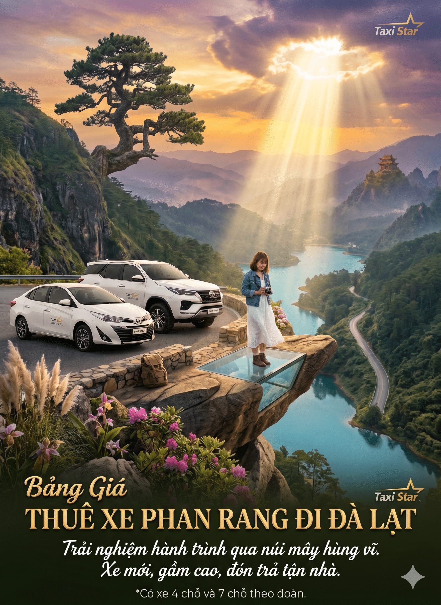 Bảng giá thuê xe Phan Rang đi Đà Lạt mới nhất