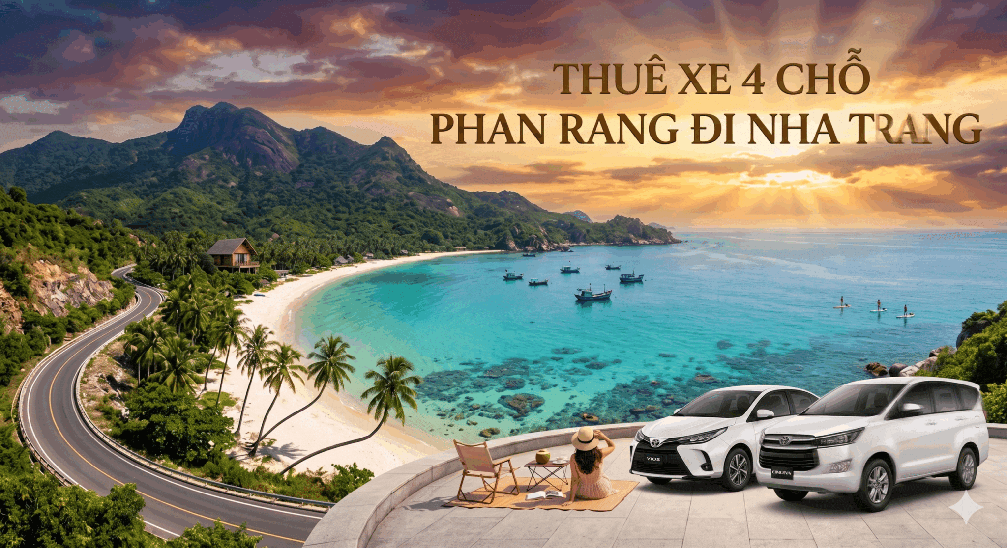 Thuê xe 4 chỗ Phan Rang đi Nha Trang giá rẻ, xe riêng