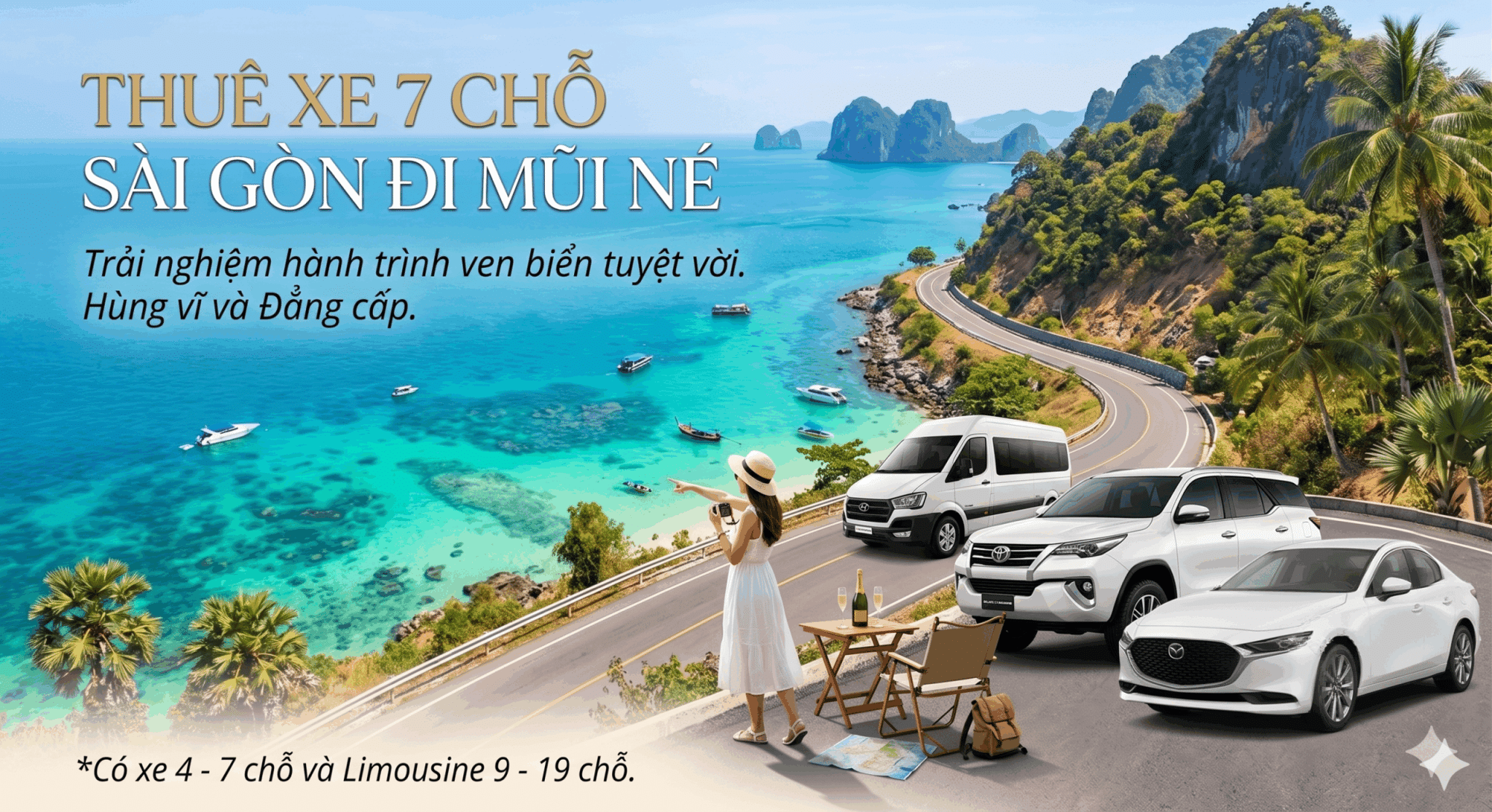 Thuê xe 7 chỗ Sài Gòn đi Mũi Né giá tốt, xe riêng
