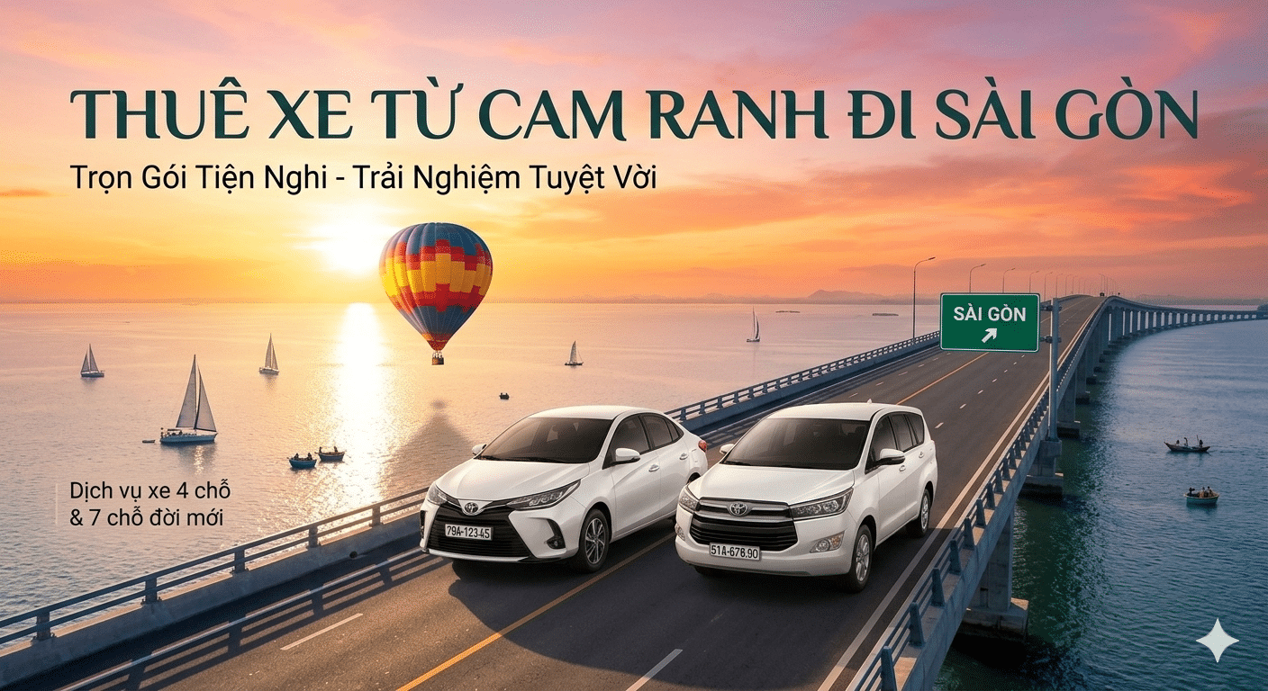 Thuê xe từ Cam Ranh đi Sài Gòn giá rẻ, xe riêng