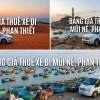 Bảng Giá Thuê Xe Đi Mũi Né Phan Thiết