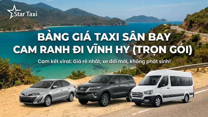 Bảng giá đặt taxi Vĩnh Hy đi sân bay Cam Ranh