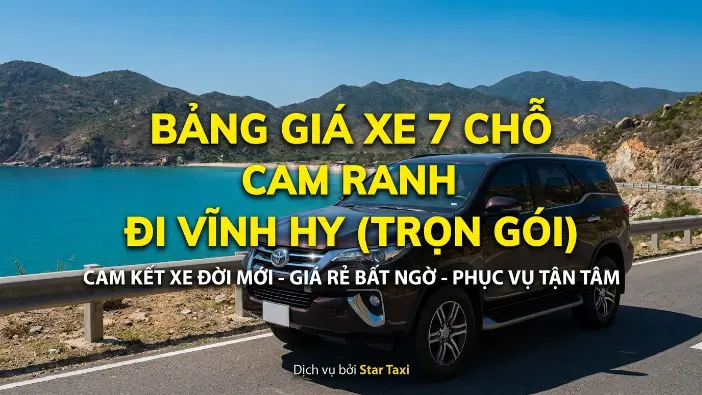 Bảng giá xe 7 chỗ sân bay Cam Ranh đi Vĩnh Hy Bảng giá xe 7 chỗ sân bay Cam Ranh đi Vĩnh Hy trọn gói