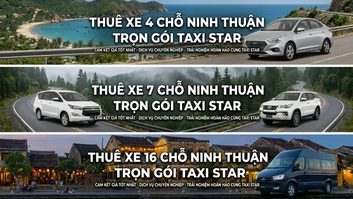 Thuê xe 4 chỗ Ninh Thuận Thuê xe 4 chỗ Ninh Thuận trọn gói của Taxi Star