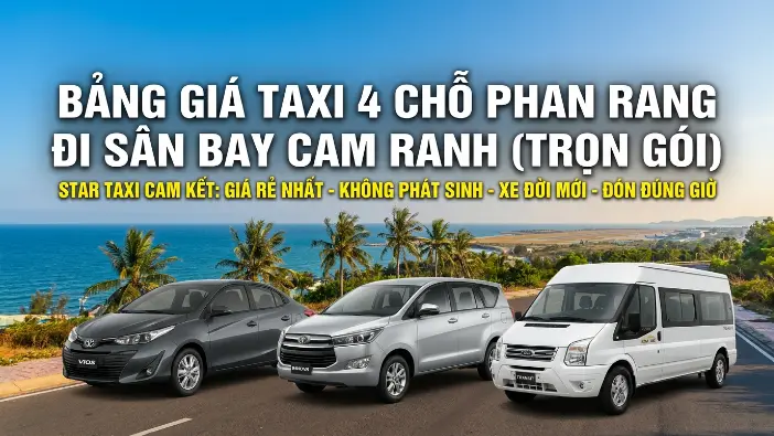 Bảng giá taxi 4 chỗ Phan Rang đi sân bay Cam Ranh Bảng giá taxi 4 chỗ Phan Rang đi sân bay Cam Ranh trọn gói